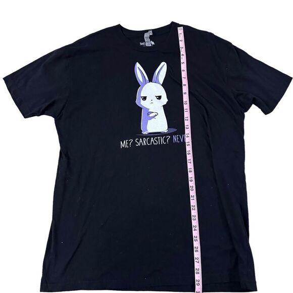 Tee Turtle ~ Set of 2 ~ Black Tshirt w/ Bunny ~ size XL ~ lightweight - Picture 10 of 12